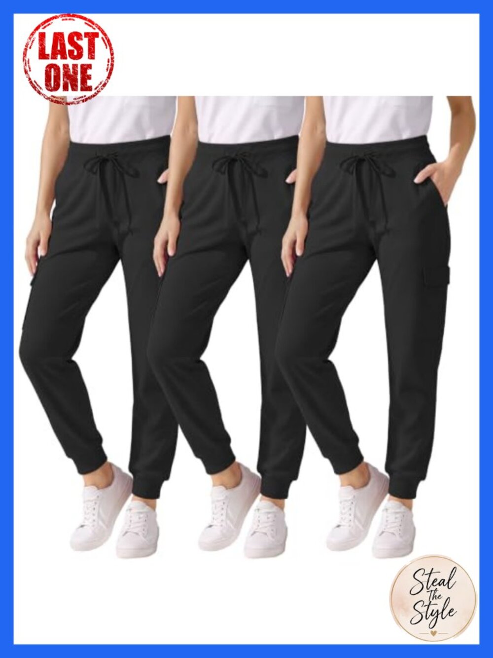 Scrub Cargo Jogger Pants with 5 Pockets